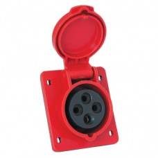 Βιομηχανική Πρίζα Πίνακα 16A 4P 400V Κόκκινη IP44